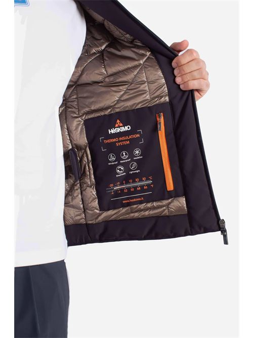 Giubbotto softshell nero con Imbottitura Sorona® con Cappuccio HESKIMO | HE9440005/NERO